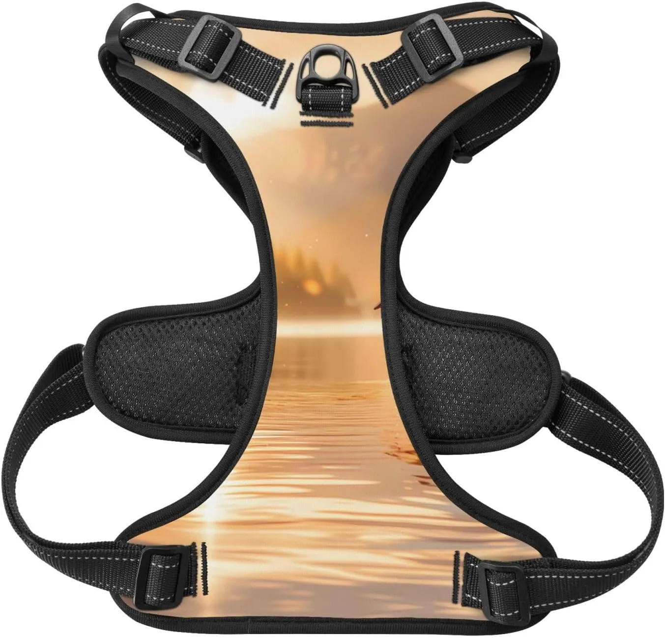 Swan in The Lake Small Printed pet Traction Vest - Ideal for Dog Walking, Hiking, Daily Travel