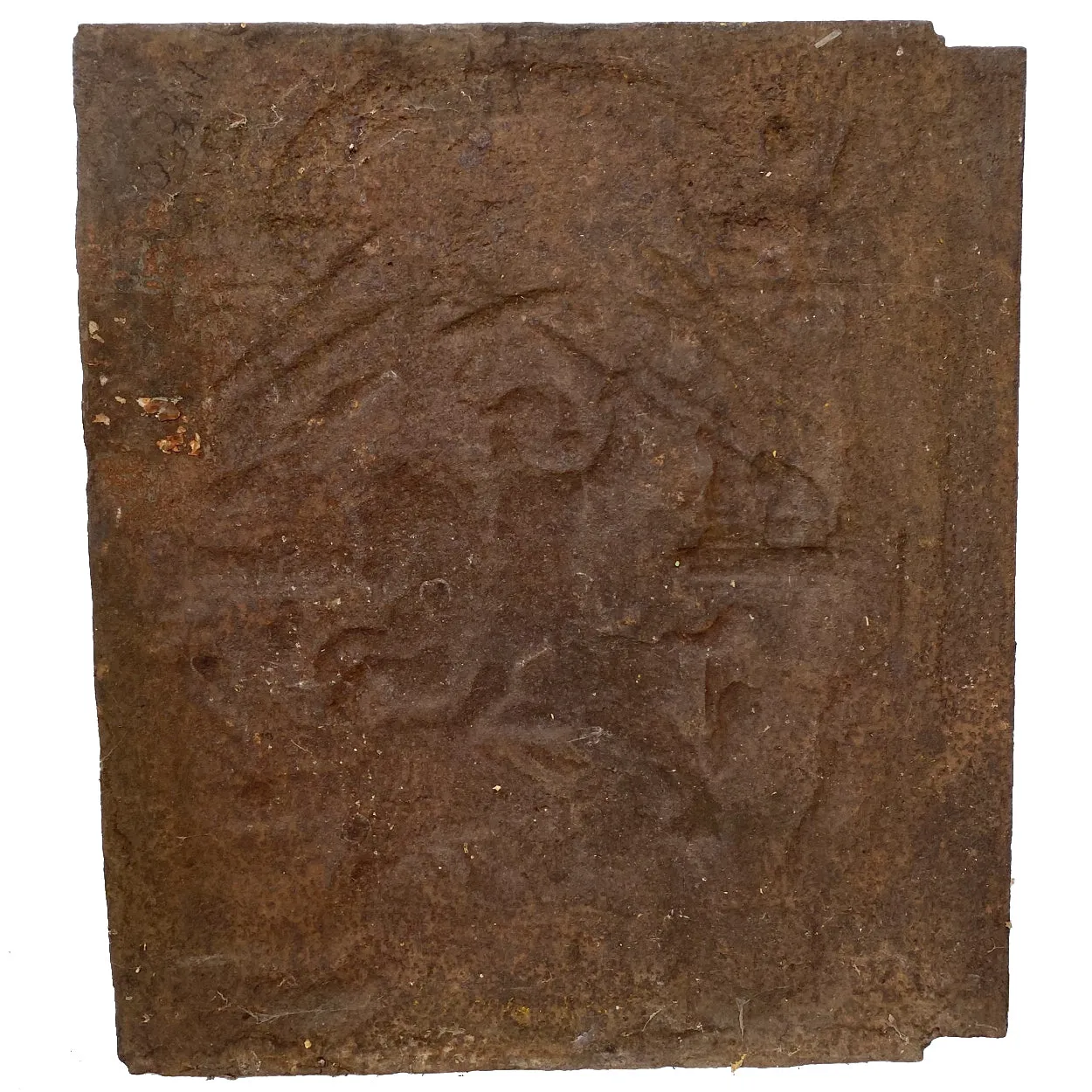 Swedish Ormo Bruk Cast Iron St. George and the Dragon Stove Plate