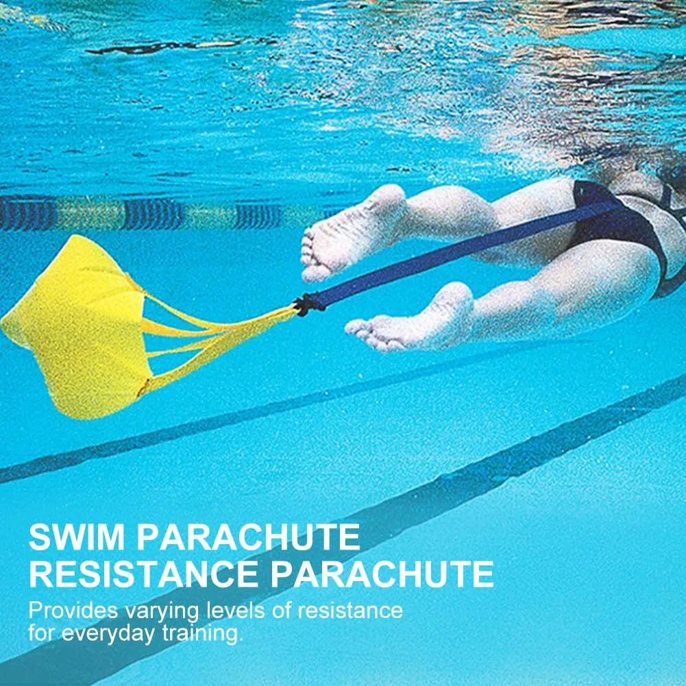 Swim Parachute Resistance Training Set - Drag Parachute Belt for Endurance & Sprint Swimming