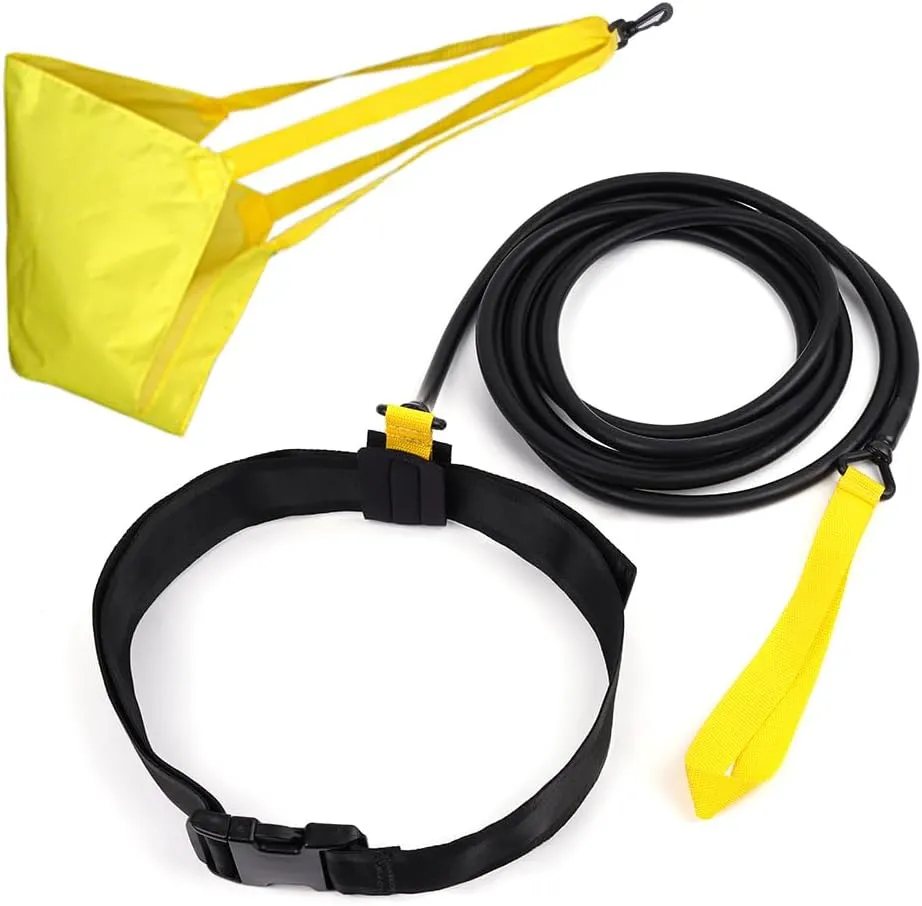 Swim Parachute Resistance Training Set - Drag Parachute Belt for Endurance & Sprint Swimming