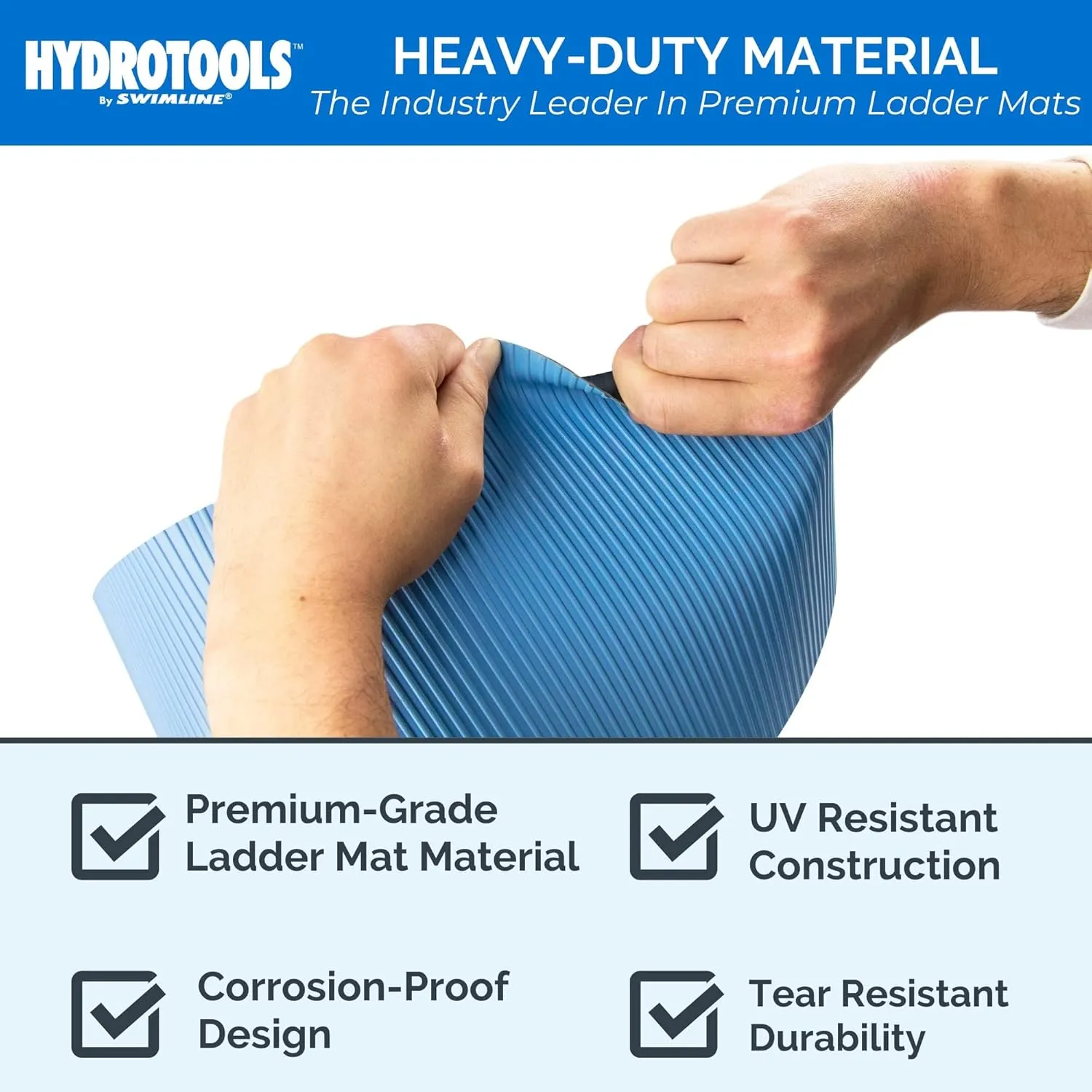 SWIMLINE HYDROTOOLS Protective Mat for Above Ground Pool Ladders/Stairs/Steps, 36" x 36"