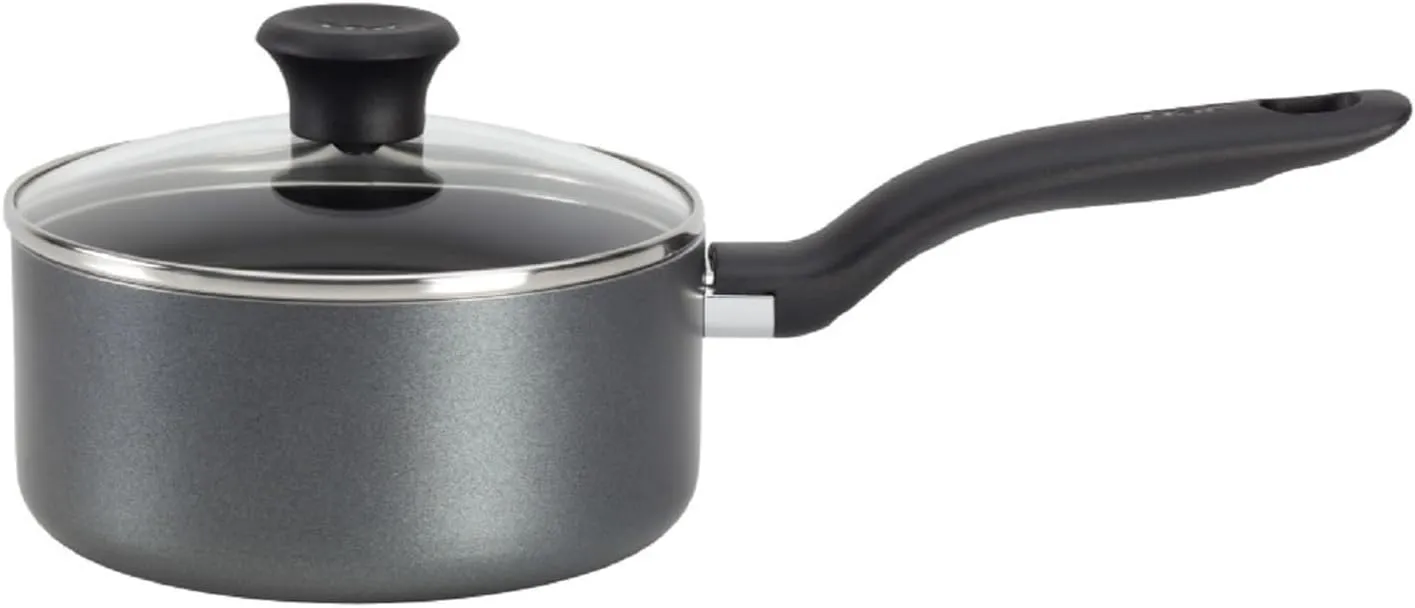 T-fal Initiatives Nonstick Sauce Pan 3 Quart Oven Safe 350F Cookware, Pots and Pans, Dishwasher Safe Black