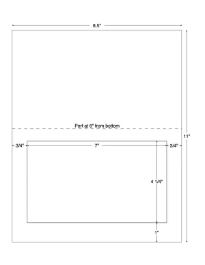 Tabbies PayPal Integrated Shipping Label with Tear Away Paper Receipt, Printable Sheet with Label, 7" W x 4-1/4"H with Perforation, 1,500 Sheets