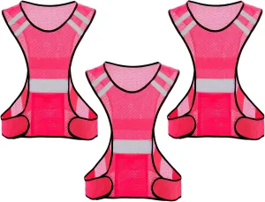 TCCFCCT Reflective Running Vest, High Visibility Running Gear with Large Pocket