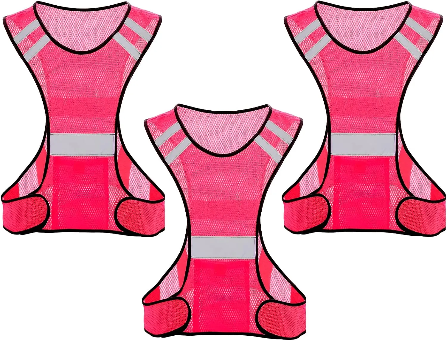 TCCFCCT Reflective Running Vest, High Visibility Running Gear with Large Pocket