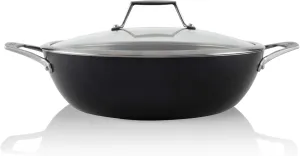 TECHEF - Onyx Collection - Nonstick Everyday Pan With Lid, 5 Qt Deep Frying Pan With Lid, For Sauteing, Frying, And Simmering, Induction Ready, PFOA-Free, Made In Korea