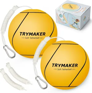 Tetherball, 2 Set in 1 Tether Balls and Rope Set,Replacement Tetherball for Adults Backyard Outdoors