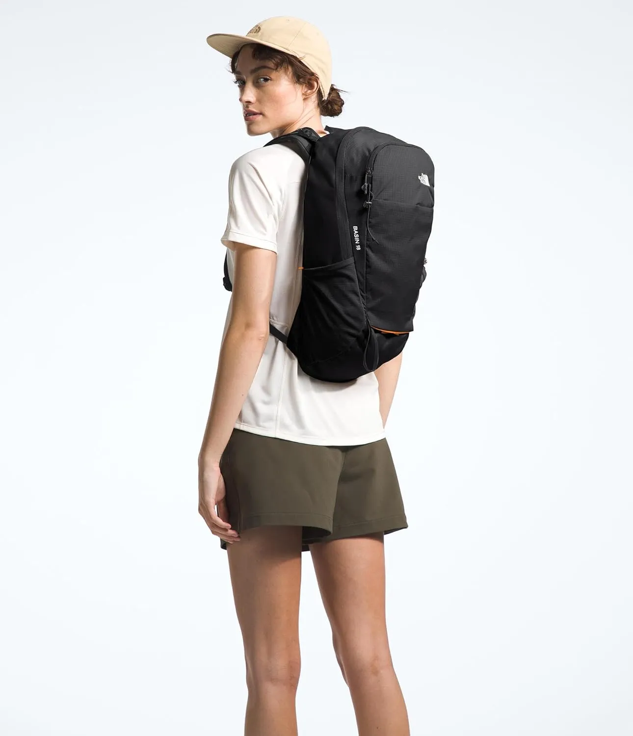 THE NORTH FACE Basin 18 Liter Technical Daypack with Rain Cover - PFAS Free, TNF Black/TNF Black-NPF, One Size