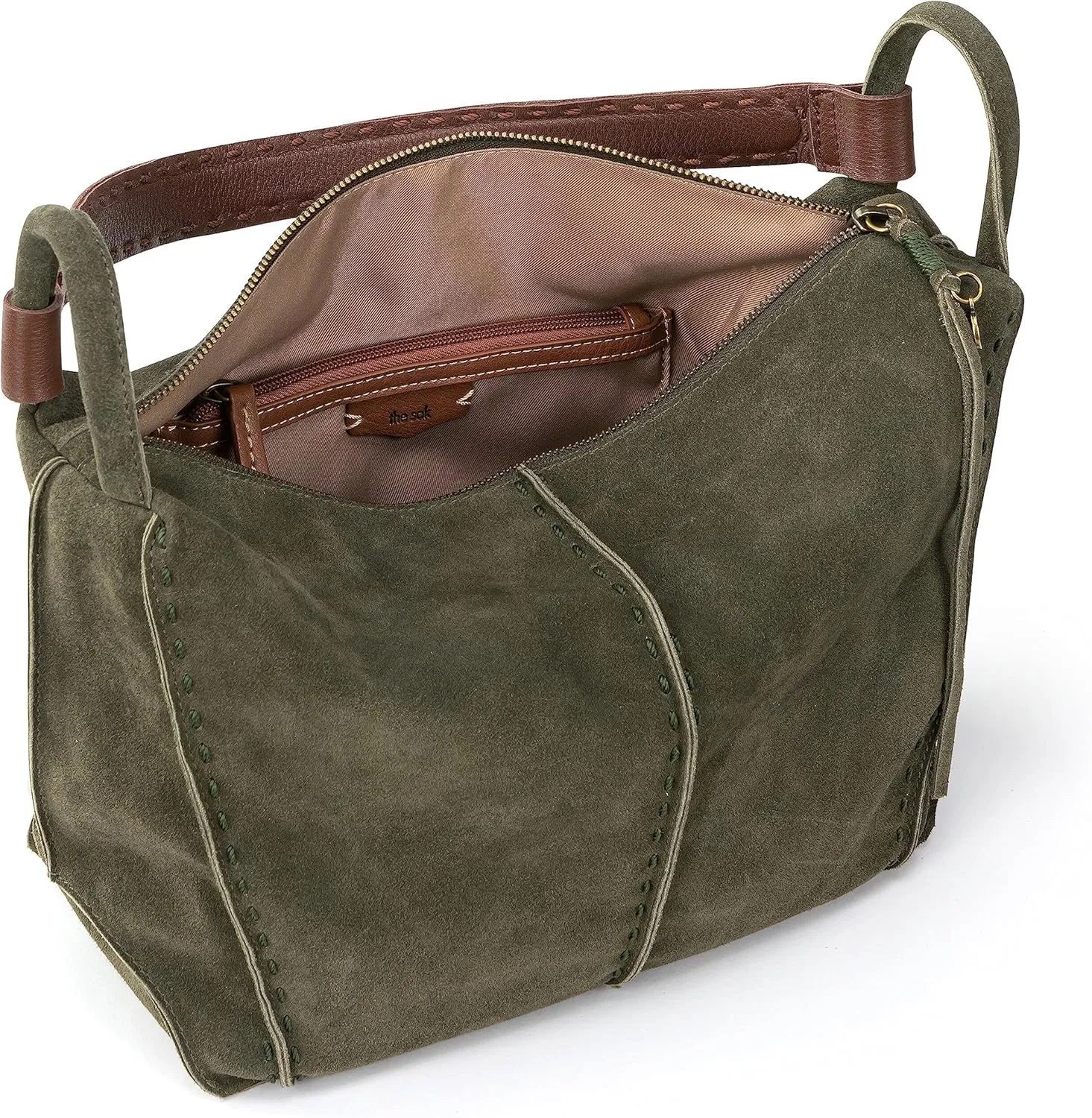 The Sak Los Feliz Hobo Purse - Premium Large Leather Women's Handbag for Everyday & Travel - Durable Purse With Zipper Pocket