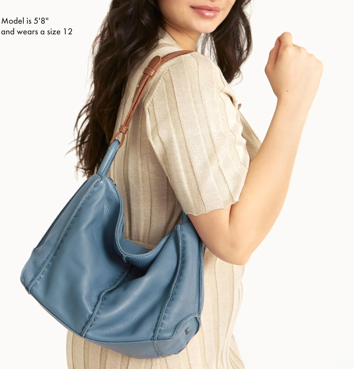 The Sak Los Feliz Hobo Purse - Premium Large Leather Women's Handbag for Everyday & Travel - Durable Purse With Zipper Pocket