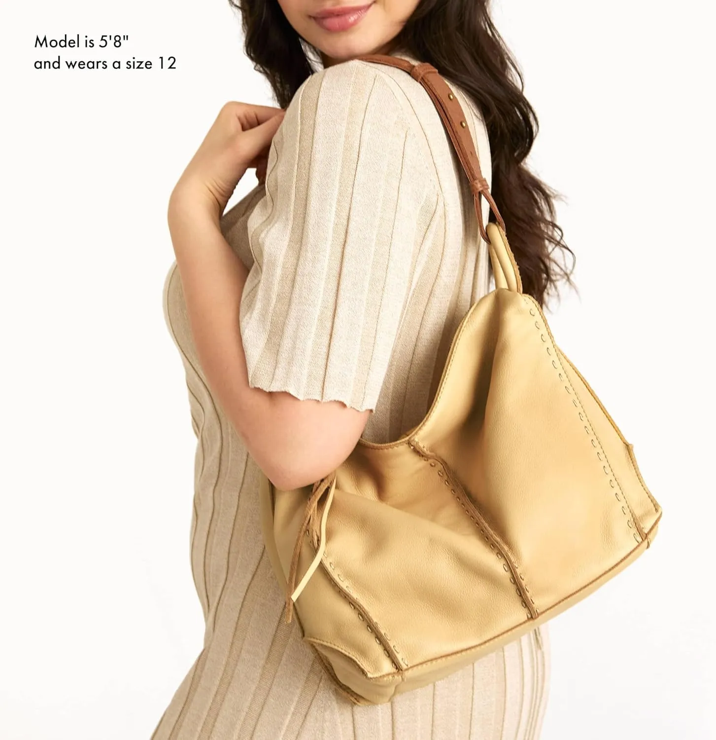 The Sak Los Feliz Hobo Purse - Premium Large Leather Women's Handbag for Everyday & Travel - Durable Purse With Zipper Pocket