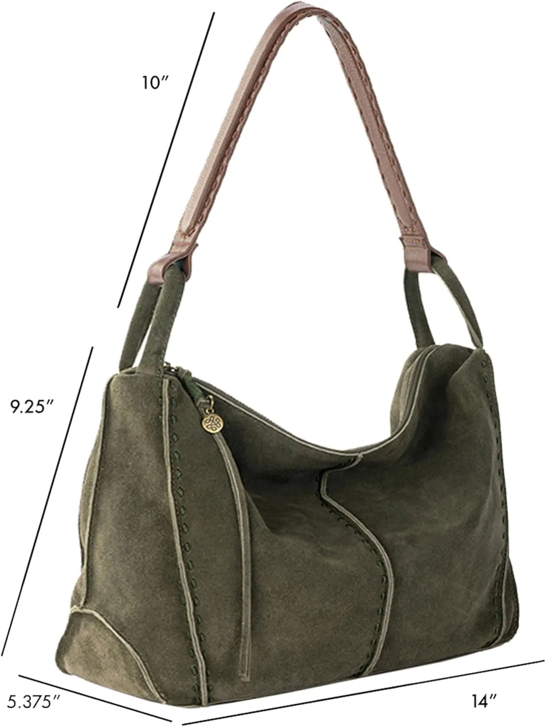 The Sak Los Feliz Hobo Purse - Premium Large Leather Women's Handbag for Everyday & Travel - Durable Purse With Zipper Pocket