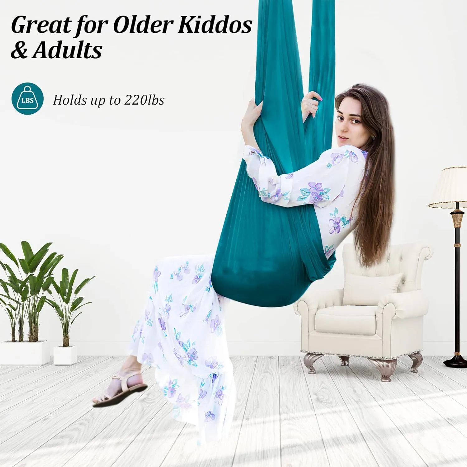 Therapy Swing for Kids with Special Needs (Hardware Included) Snuggle Swing Cuddle Indoor Outdoor Adjustable Hammock for Children with Autism, ADHD, Aspergers, Sensory Integration