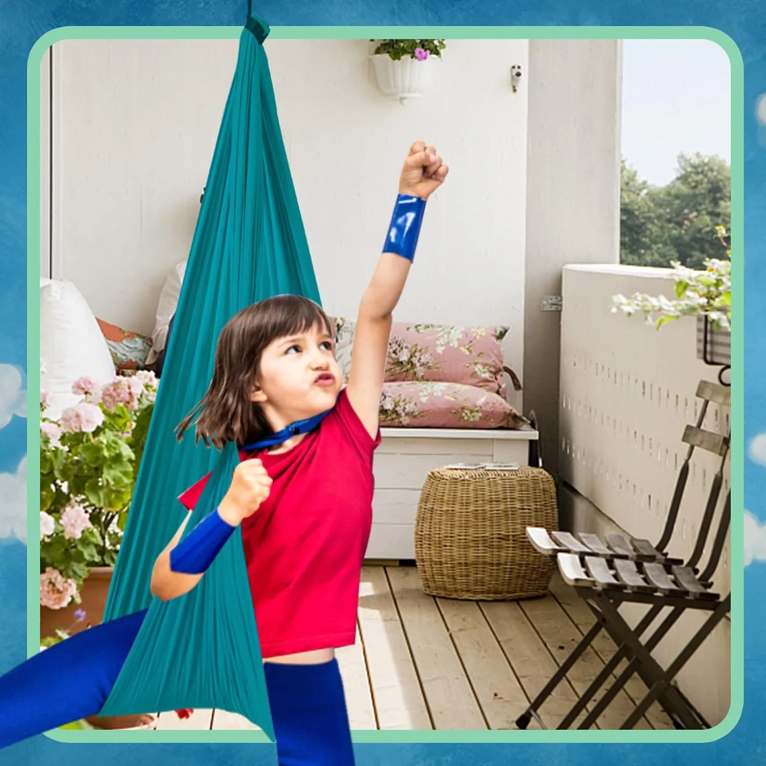 Therapy Swing for Kids with Special Needs (Hardware Included) Snuggle Swing Cuddle Indoor Outdoor Adjustable Hammock for Children with Autism, ADHD, Aspergers, Sensory Integration