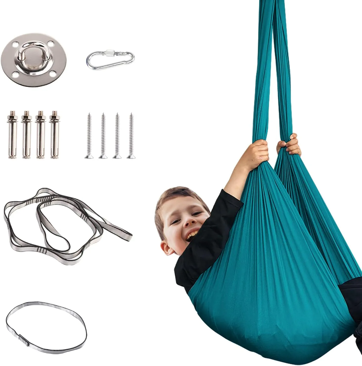 Therapy Swing for Kids with Special Needs (Hardware Included) Snuggle Swing Cuddle Indoor Outdoor Adjustable Hammock for Children with Autism, ADHD, Aspergers, Sensory Integration