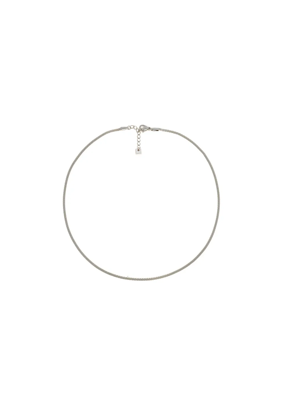 TORY SILVER FLAT NECKLACE AND BRACELET SET