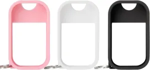 Touchland Hand Sanitizer Mist Case TRIO SET (White, Pink, Black), Protective and Stylish Hand Sanitizer Spray Accessories, Silicone Cases with Keyring (Set of 3)