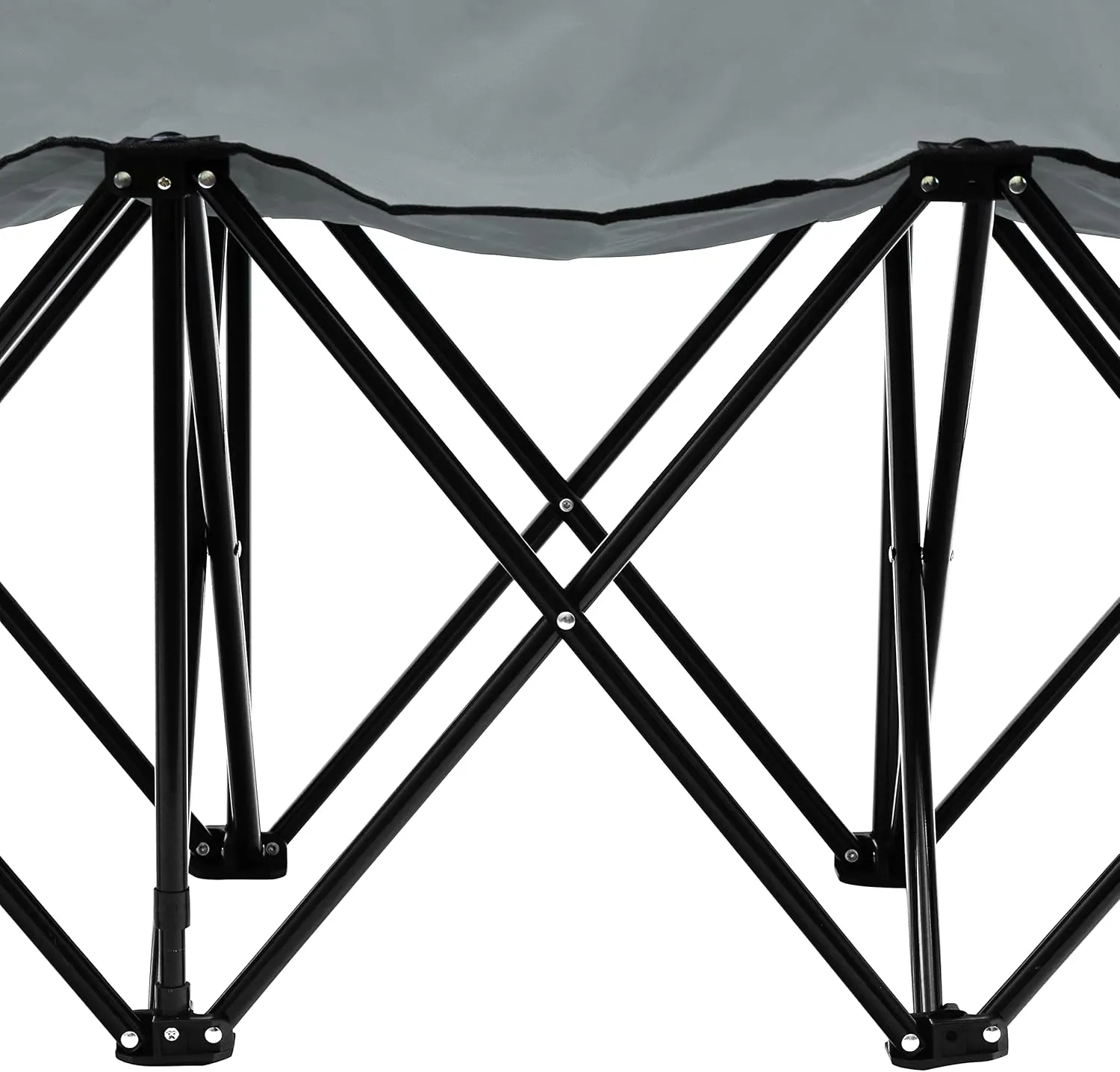 Trademark Innovations Portable 6-Seater Folding Team Sports Sideline Bench with Back (Grey)