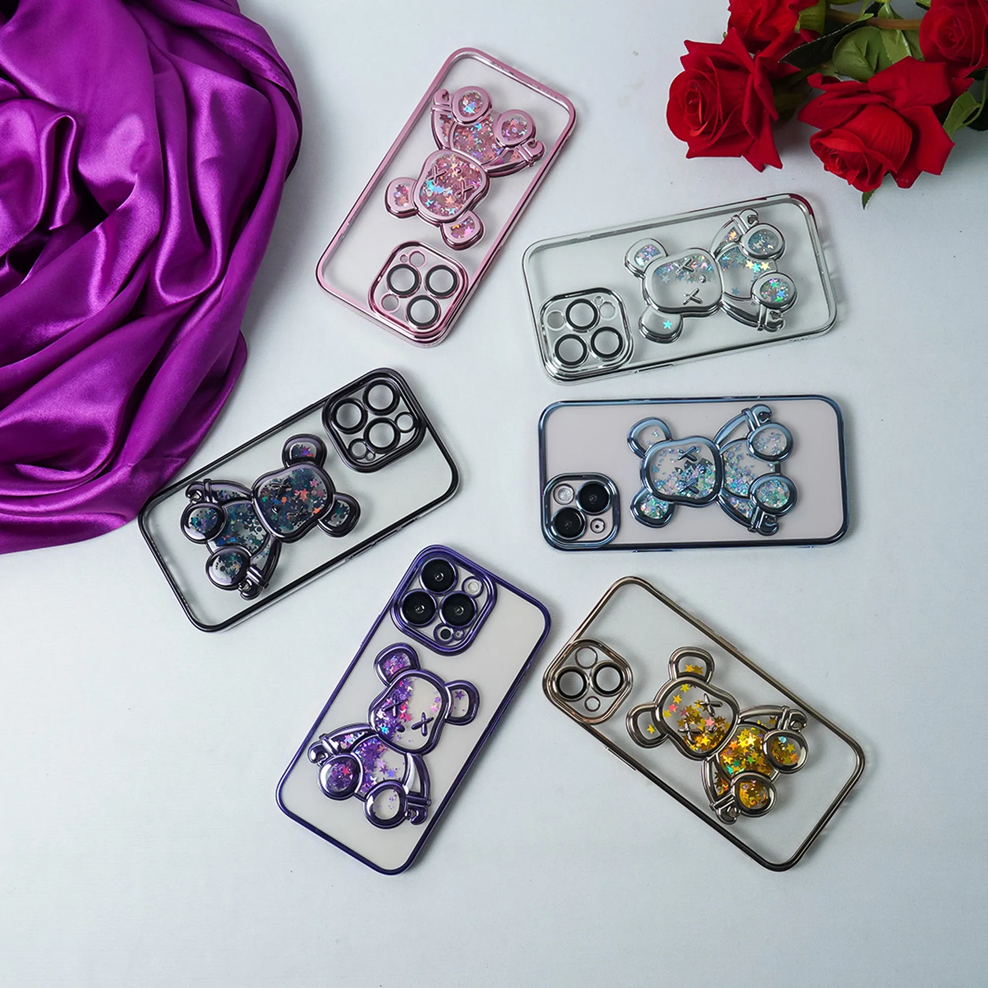 Transparent 3D Bear Protective Case