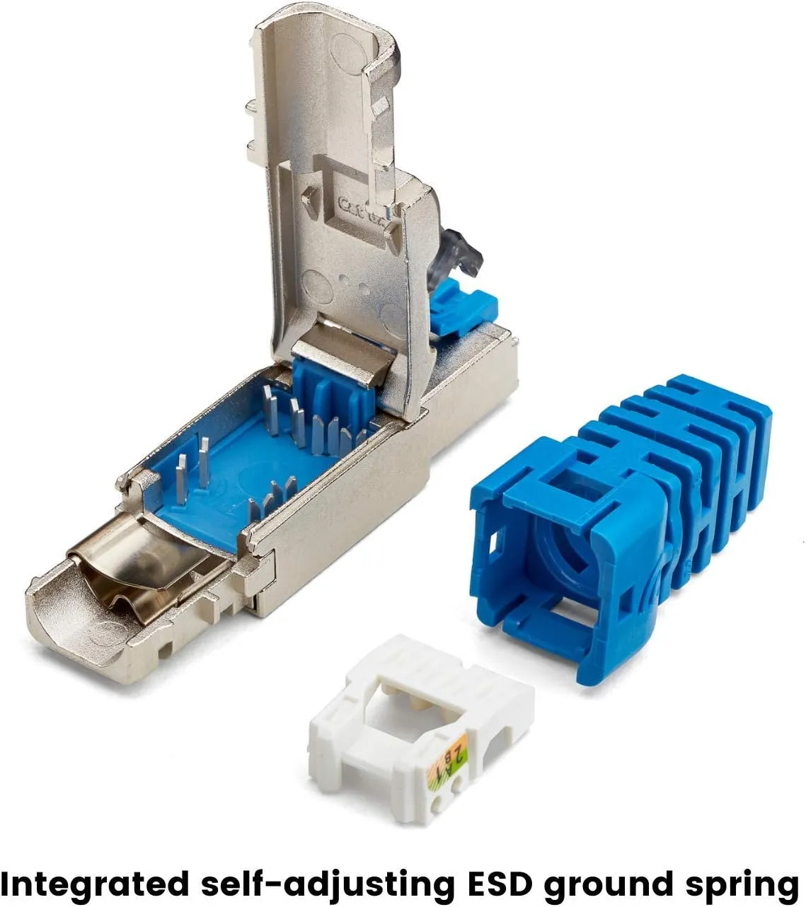trueCABLE Cat6A Toolless Field Termination Plug, Shielded (STP), PoE   (4PPoE), TAA Compliant, ANSI/TIA & ISO/IEC Certified, CE Listed, Modular RJ45 Male Connector, 6 Pack