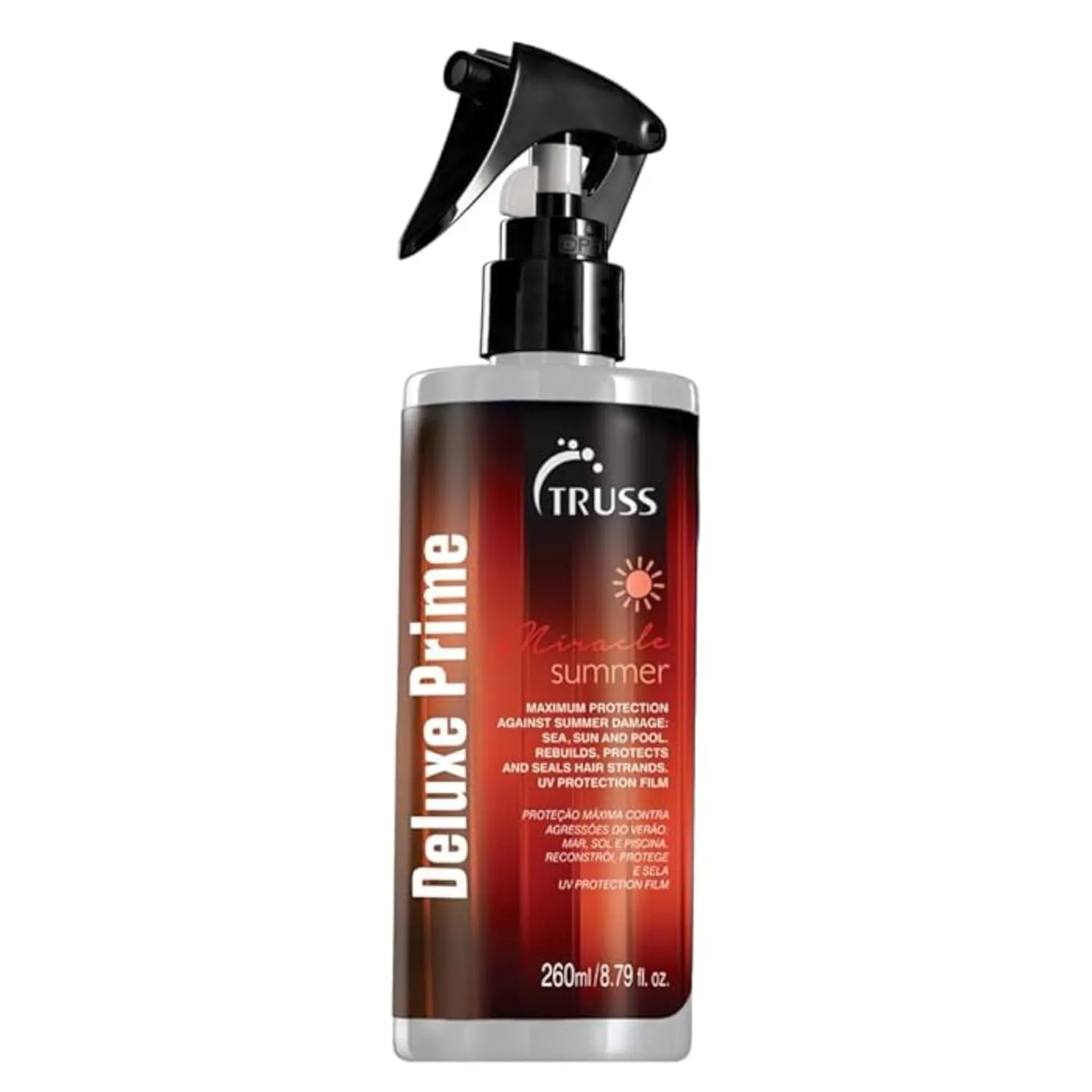 Truss Deluxe Prime Summer Hair Treatment - Protection Against Summer Hair Damage Caused By The Sun, Ocean and Pool - Repairs, Protects, & Seals Hair Stands While Adding Intense Shine (8.79oz)