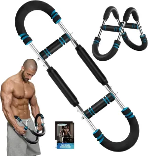 Twister Arm Trainer, 90-120 Lbs Adjustable Resistance Twister Arm Exerciser Chest Exerciser for Men, Portable Detachable Chest Workout Device Equipment for Chest Clip Muscle & Arm Strength