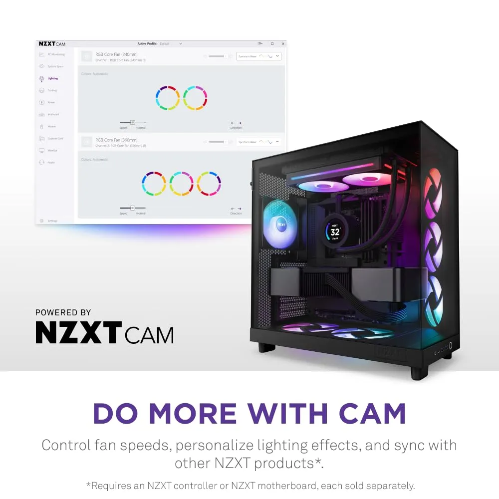 U240 RGB Core Single Frame Fan - Single Pack - Black