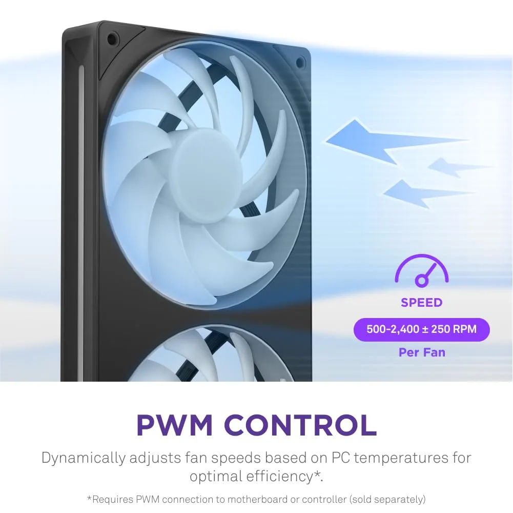 U240 RGB Core Single Frame Fan - Single Pack - Black