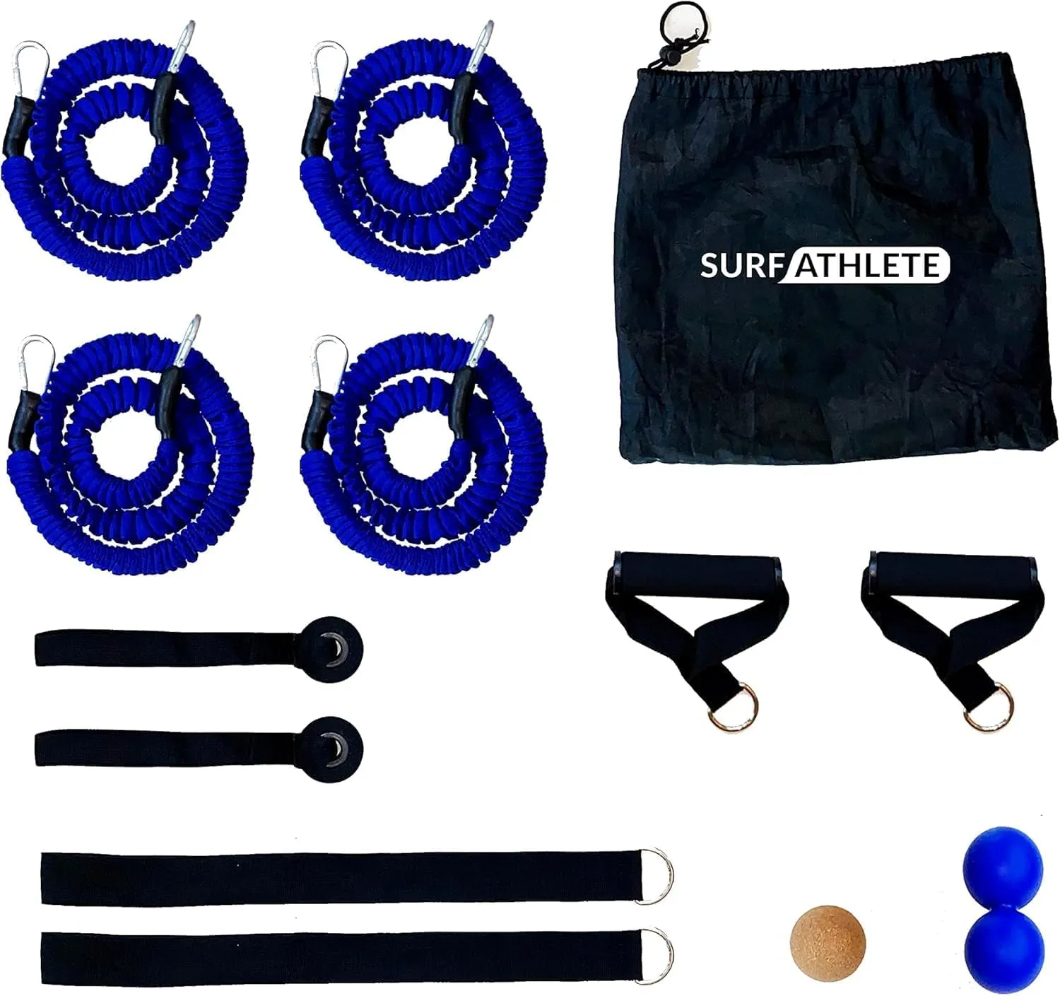 Ultimate Paddling Endurance Training Kit: 9 Pieces Set, 15lbs to 25lbs with Durable Nylon Sleeve Bands Protection Navy Blue/Black