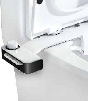 Ultra-Slim Bidet Attachment for Toilet Dual Nozzles Feminine & Rear Wash Bidet Toilet Seat Attachment Non Electric Self Cleaning Adjustable Water Pressure, Rear Wash