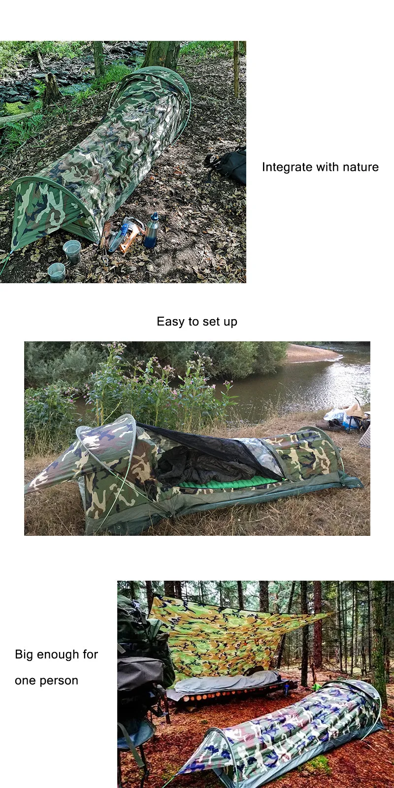 Ultralight 3 Season Tent with Mosquito Net