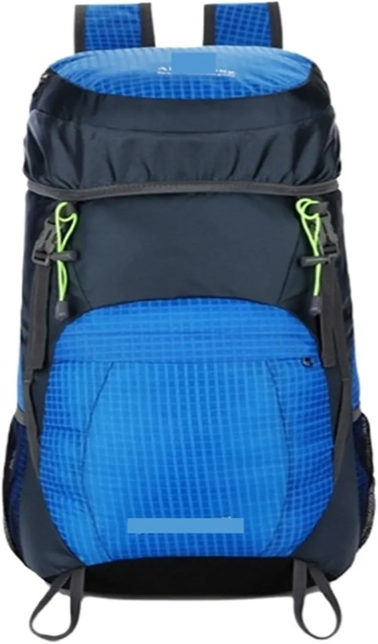 Ultralight Camping Backpack Outdoor Sports Bags Mountain Pocket Hiking Rucksack Daypack Traveling Cotton Canvas Bag(Blue color)
