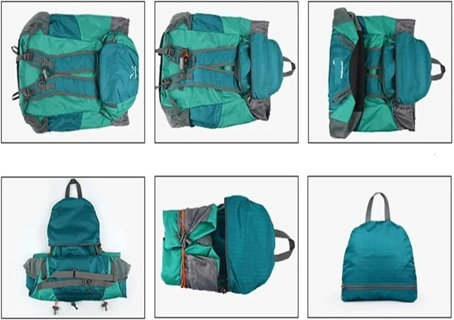 Ultralight Camping Backpack Outdoor Sports Bags Mountain Pocket Hiking Rucksack Daypack Traveling Cotton Canvas Bag(Blue color)