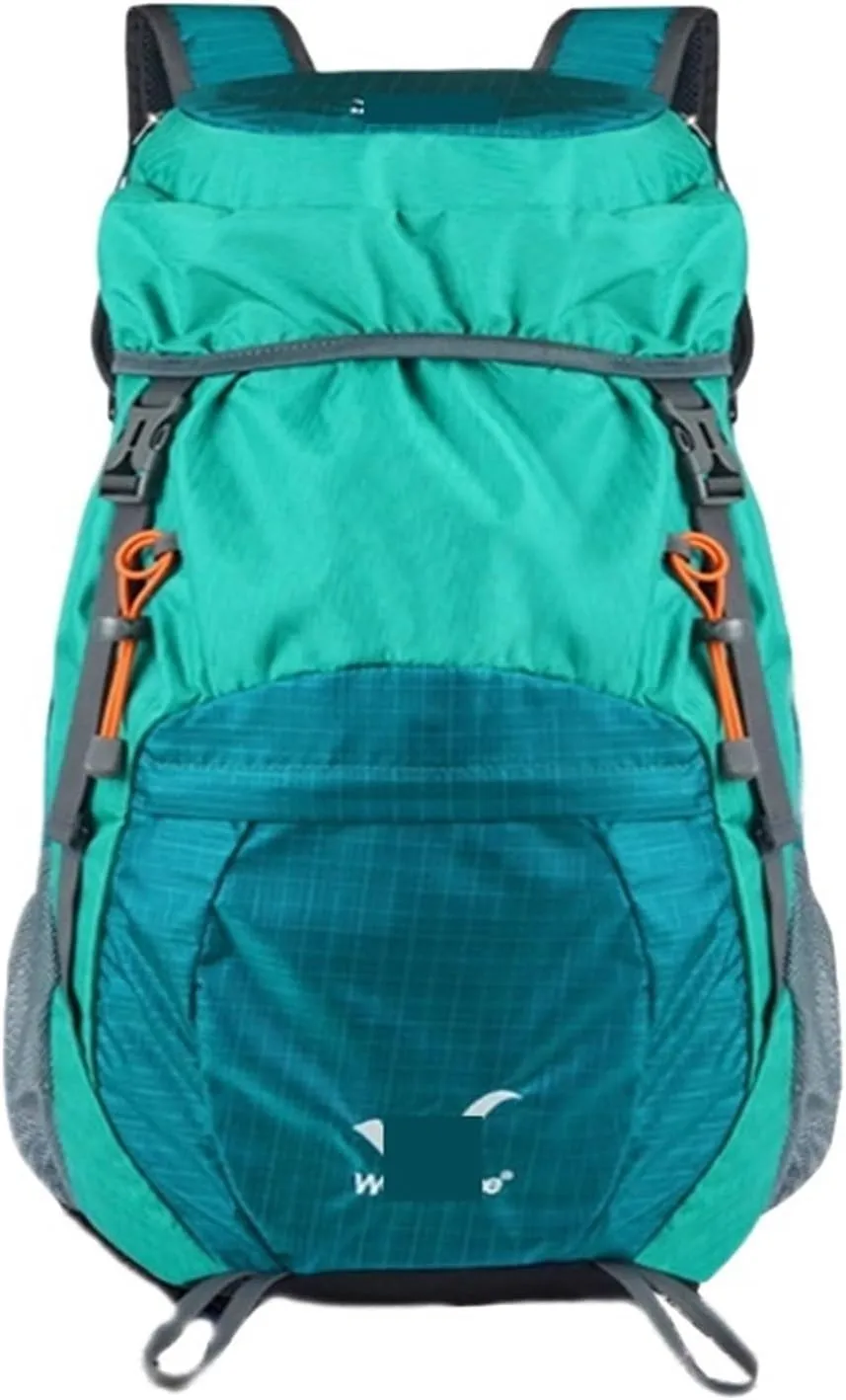 Ultralight Camping Backpack Outdoor Sports Bags Mountain Pocket Hiking Rucksack Daypack Traveling Cotton Canvas Bag(Blue color)