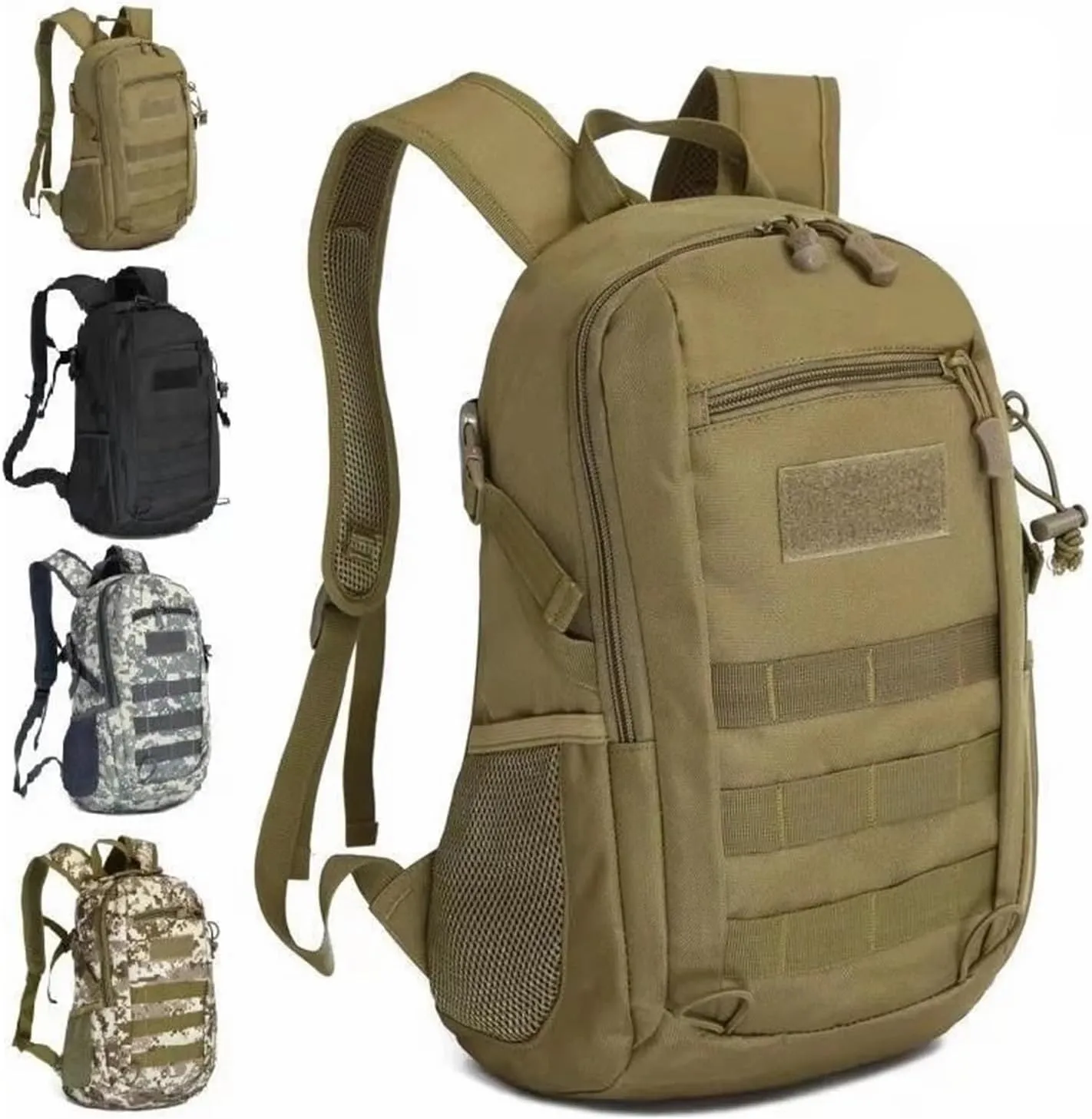 Ultralight Camping Backpack Outdoor Sports Bags Mountain Pocket Hiking Rucksack Daypack Traveling Cotton Canvas Bag(C)