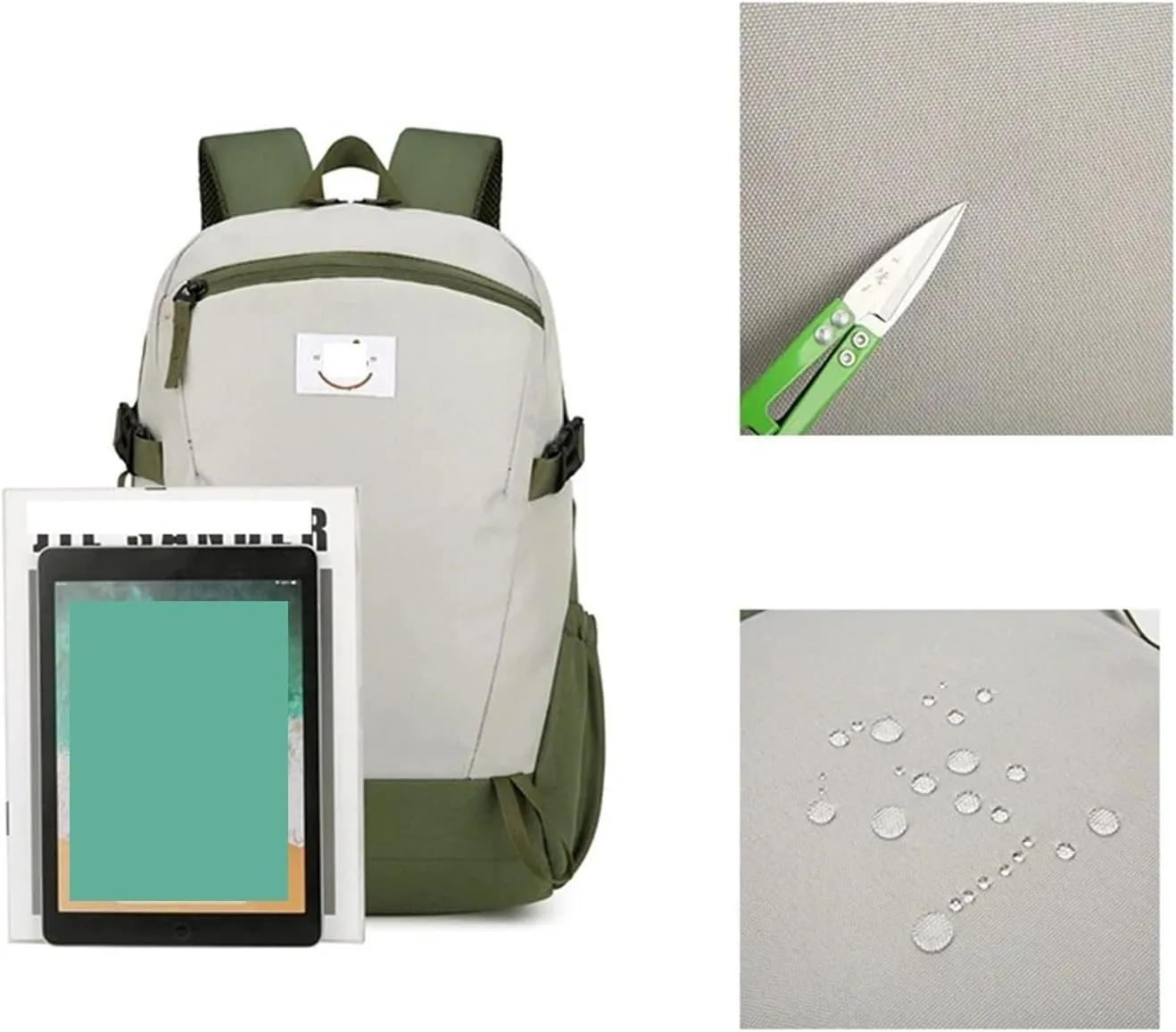 Ultralight Camping Backpack Outdoor Sports Bags Mountain Pocket Hiking Rucksack Daypack Traveling Cotton Canvas Bag(GRAY)