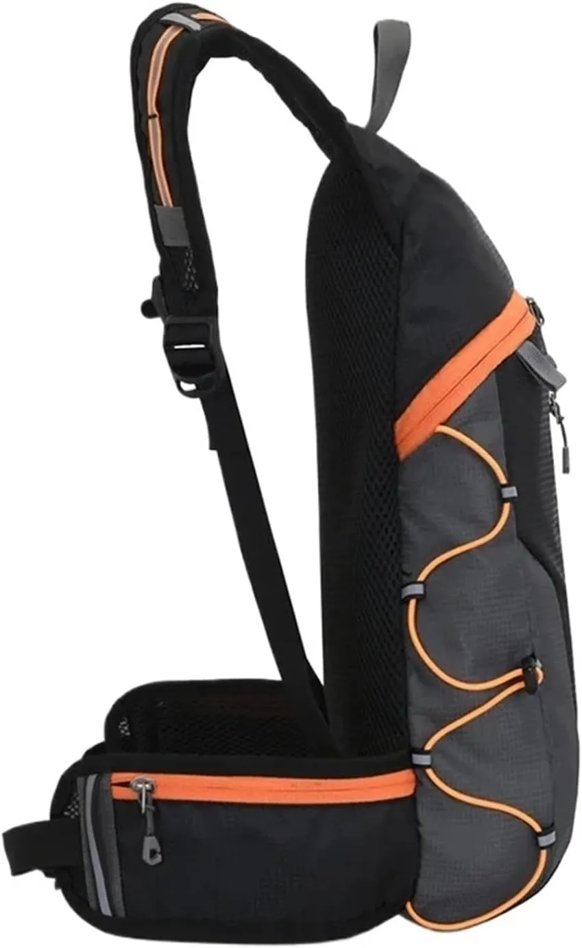 Ultralight Camping Backpack Outdoor Sports Bags Mountain Pocket Hiking Rucksack Daypack Traveling Cotton Canvas Bag(Orange 10L)