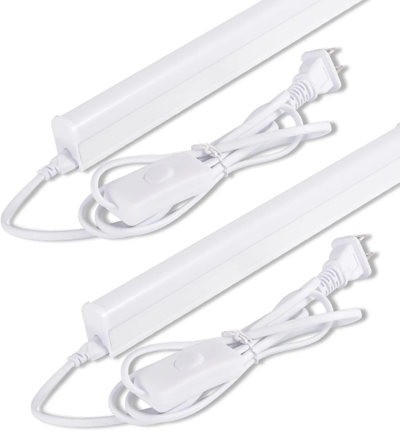 Under Cabinet Lights 3FT,T5 15W 6500K Cool White 1600LM,Led Dressing Table Light 3 Foot with Plug,Linkable Under Cabinet Lights for Kitchen (Pack of 2)