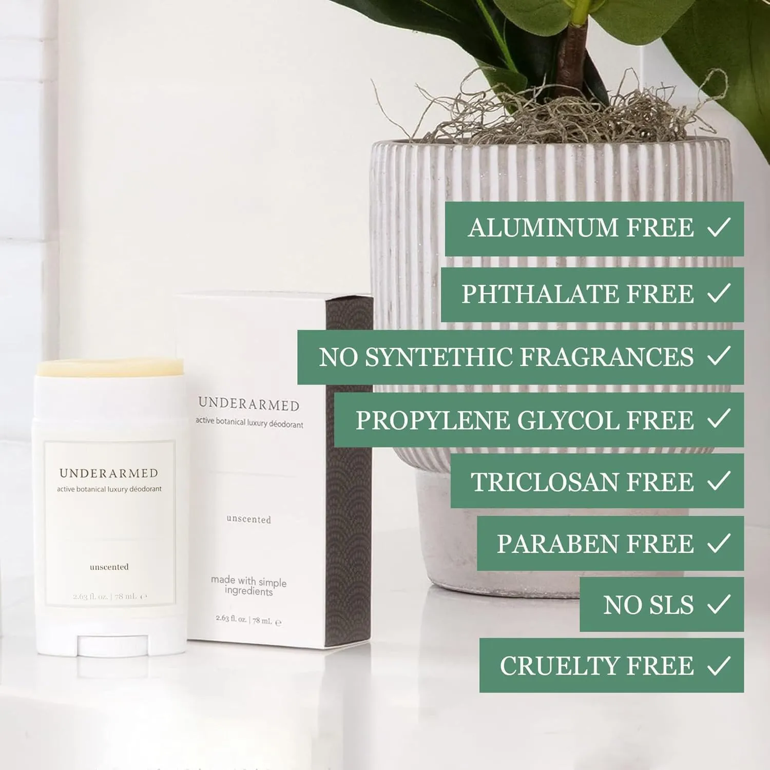 Underarmed Jasmine   Rose Aluminum-Free Deodorant, Coconut   Essential Oils, Baking Soda, Raw Honey & Mineral Salt | Non-GMO Vegan Formula For Women & Men