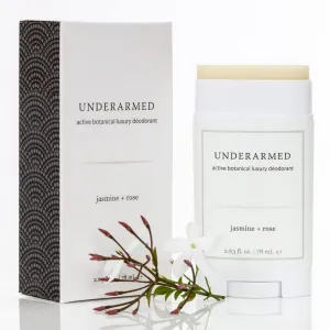 Underarmed Jasmine   Rose Aluminum-Free Deodorant, Coconut   Essential Oils, Baking Soda, Raw Honey & Mineral Salt | Non-GMO Vegan Formula For Women & Men