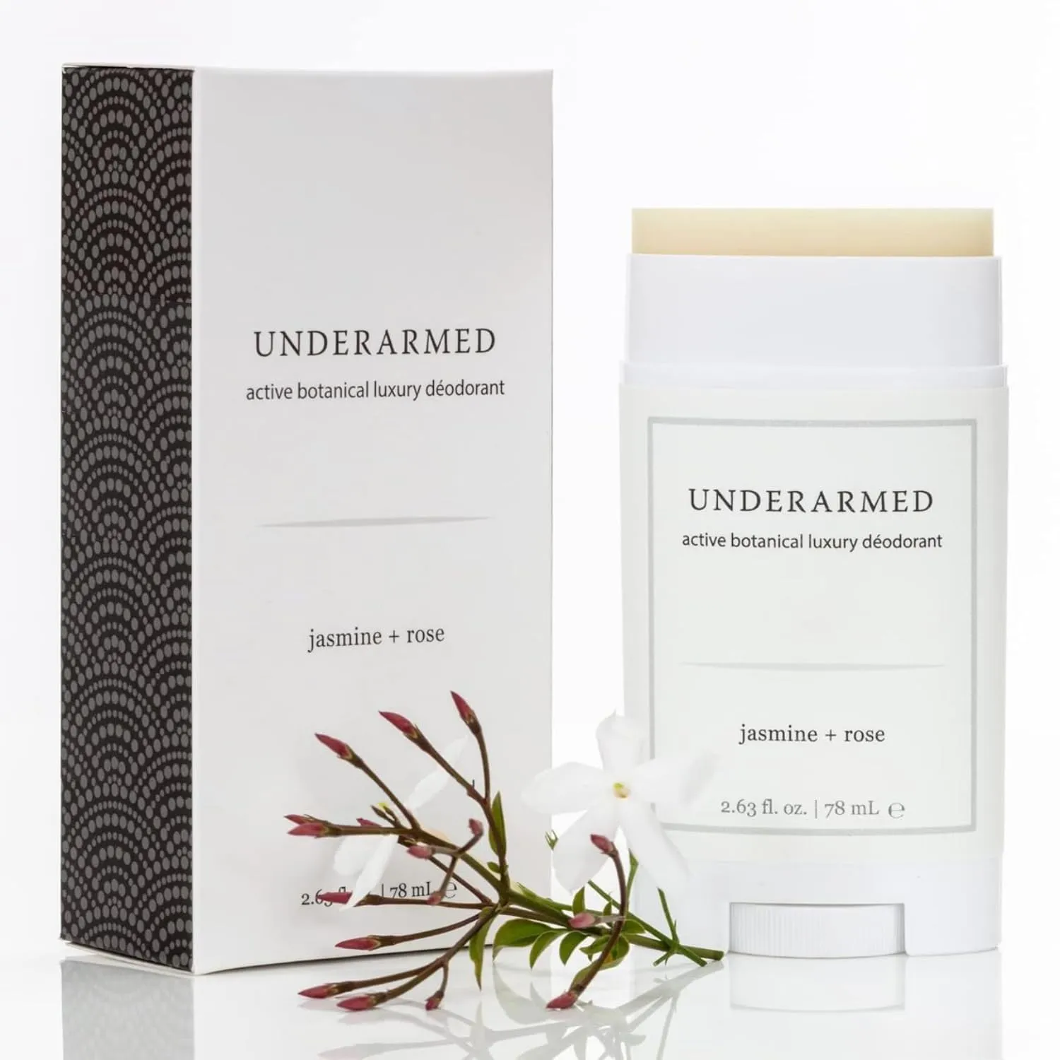 Underarmed Jasmine   Rose Aluminum-Free Deodorant, Coconut   Essential Oils, Baking Soda, Raw Honey & Mineral Salt | Non-GMO Vegan Formula For Women & Men