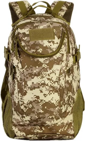 UNISTRENGH 25L Backpack Military Tactical Daypack Water-resistance Assault Gear Rucksack for Hunting Trekking Travelling (Desert Camo)