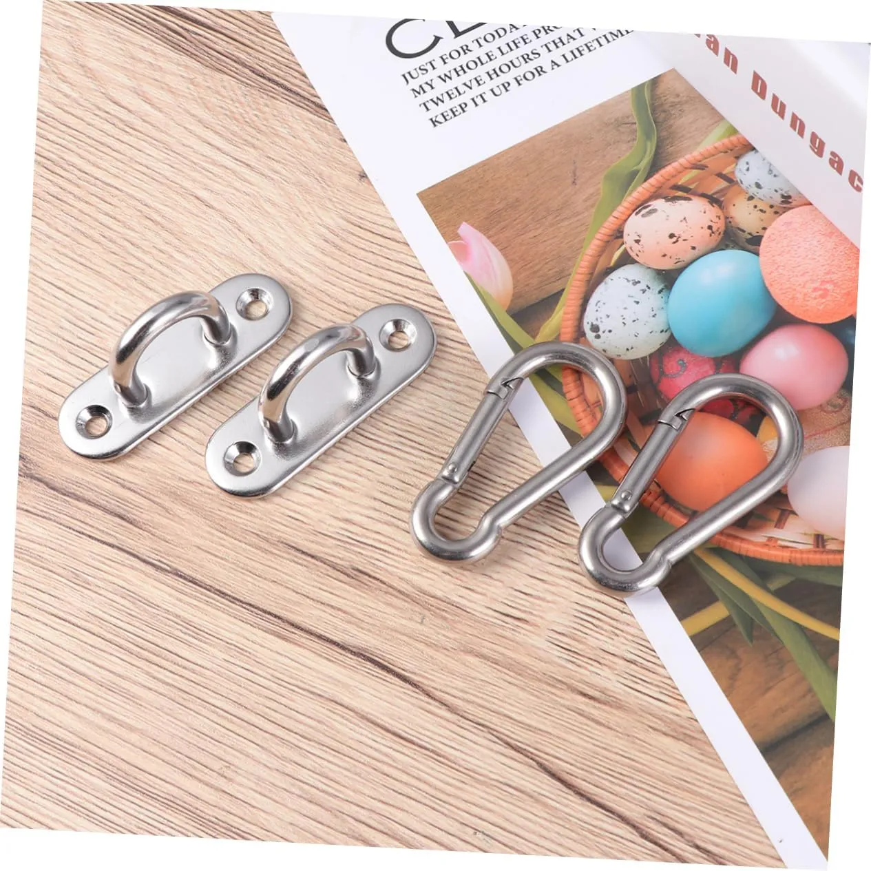 Vaguelly 6 Pcs Wall Anchors Hammock Hooks Marine Hanging Hardware Heavy Duty Clothes Rack U Hook Yoga Heavy Duty Coat Hangers Stainless Carabiner Heavy Duty Carabiner Snap Oval