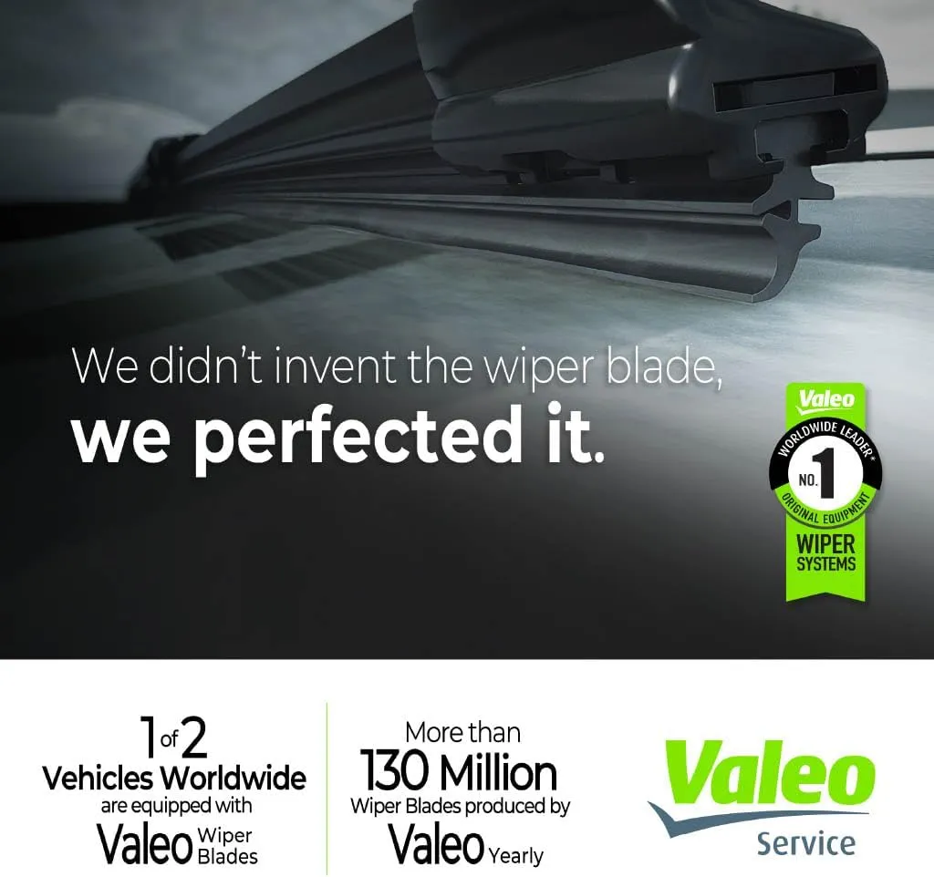 Valeo 178500 Silencio Visioblade Windshield Wiper Blade Set Compatible with Select Volvo V60 and S60 Models, Unheated 24/20 inch Pack of 2 Premium OEM Wipers, Replacement Windshield Wipers