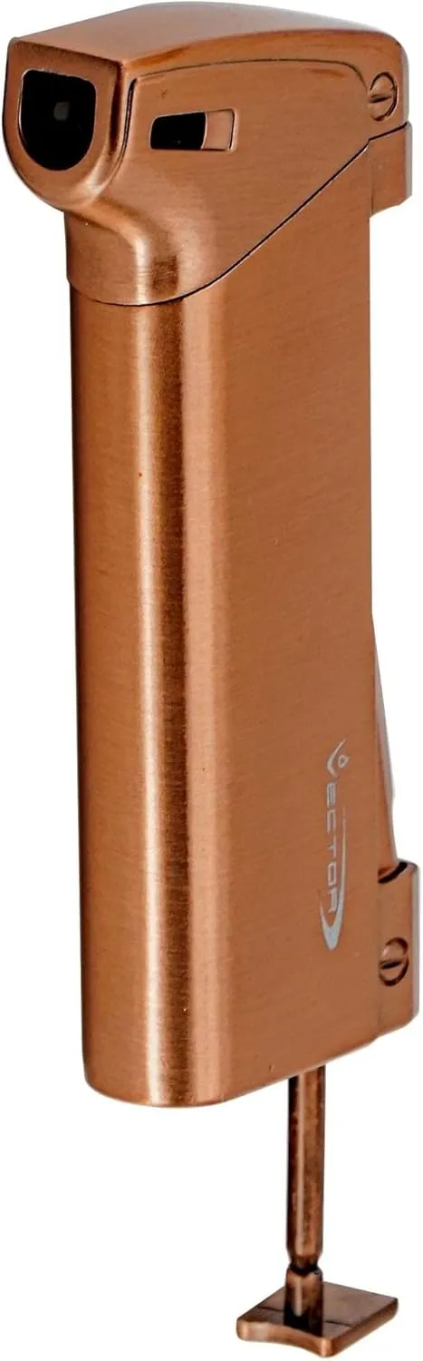 Vector Aero Torch Windproof Lighter - Refillable, High-Power Jet Flame, Durable Design, Copper Satin