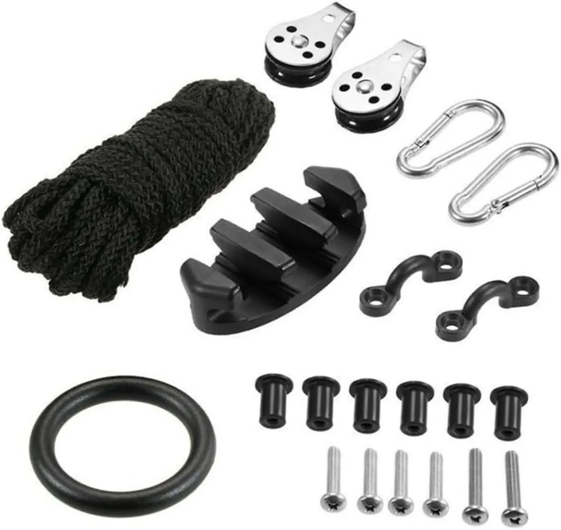 VICASKY Anchor Rope Kit for Kayak Canoe Trolley System Including Cleat Rigging Ring Easy Installation Weather Resistant