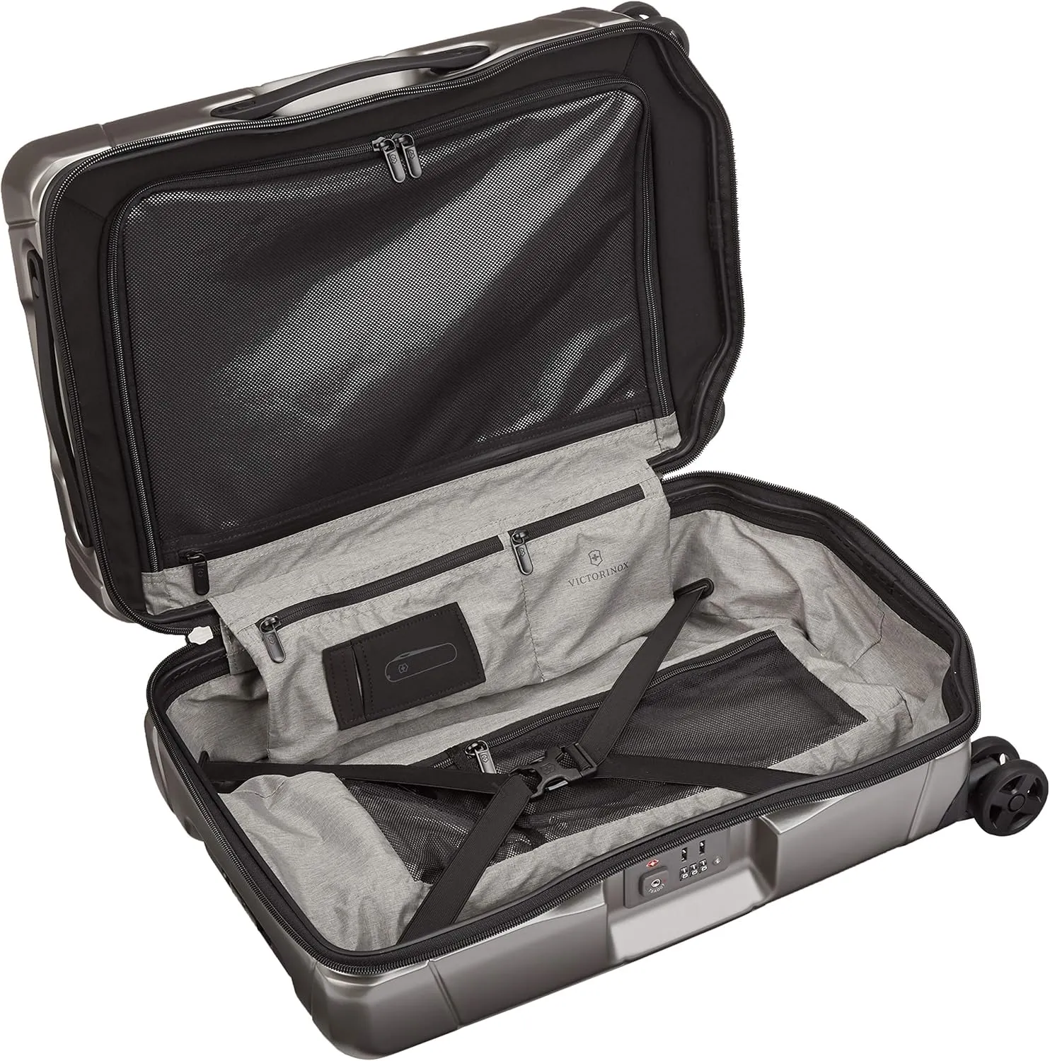Victorinox Lexicon Hardside Expandable Spinner Luggage, Titanium, Carry-On, Frequent Flyer (22") (602102)