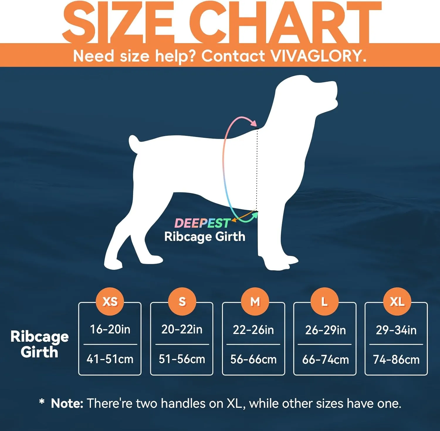 VIVAGLORY Neoprene Dog Life Jacket Dog Swim Vest for Boating Hunting & Swimming, Lightweight with Leash Ring, L, Orange
