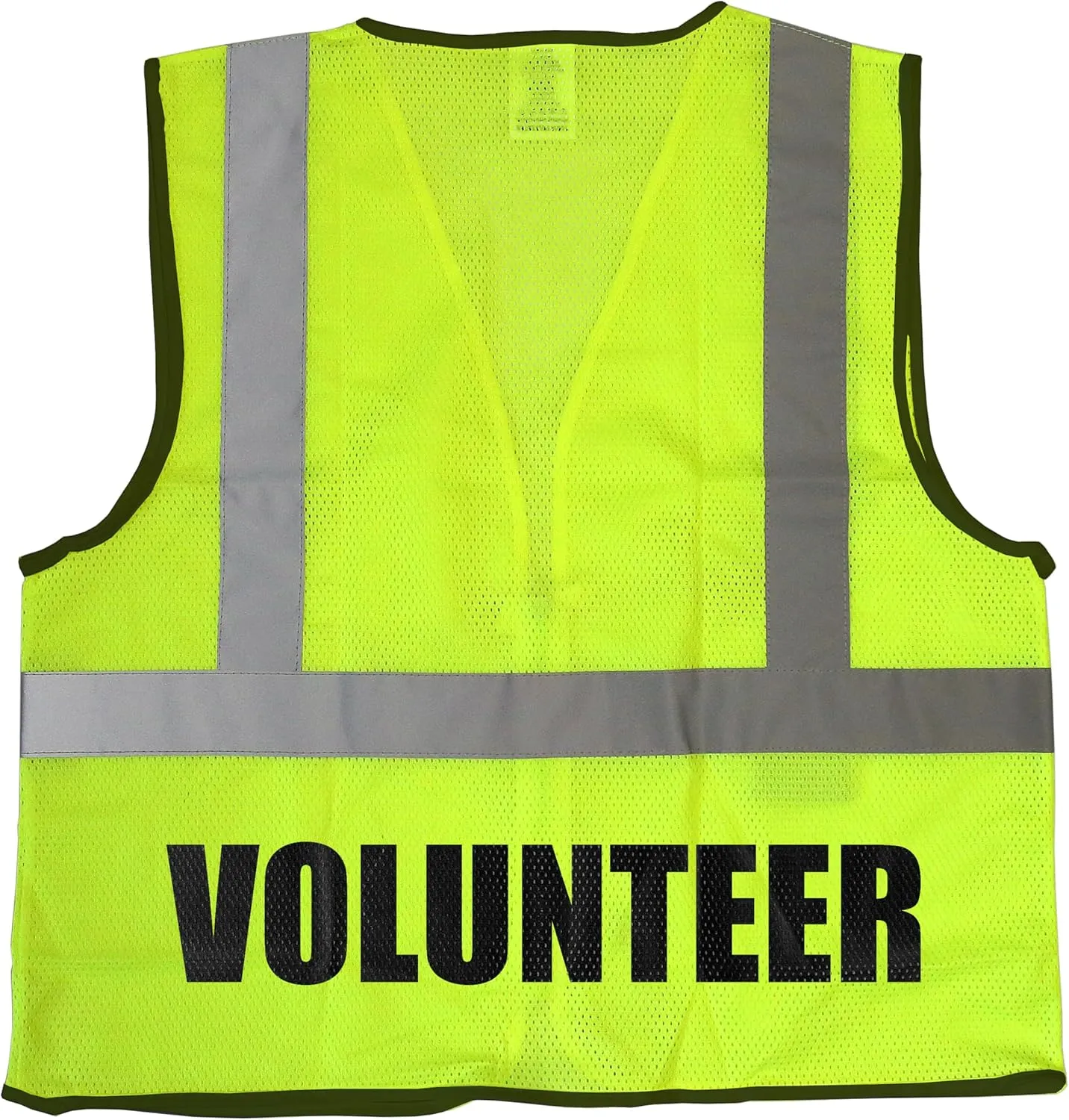 Volunteer vest for events with zipper closure.