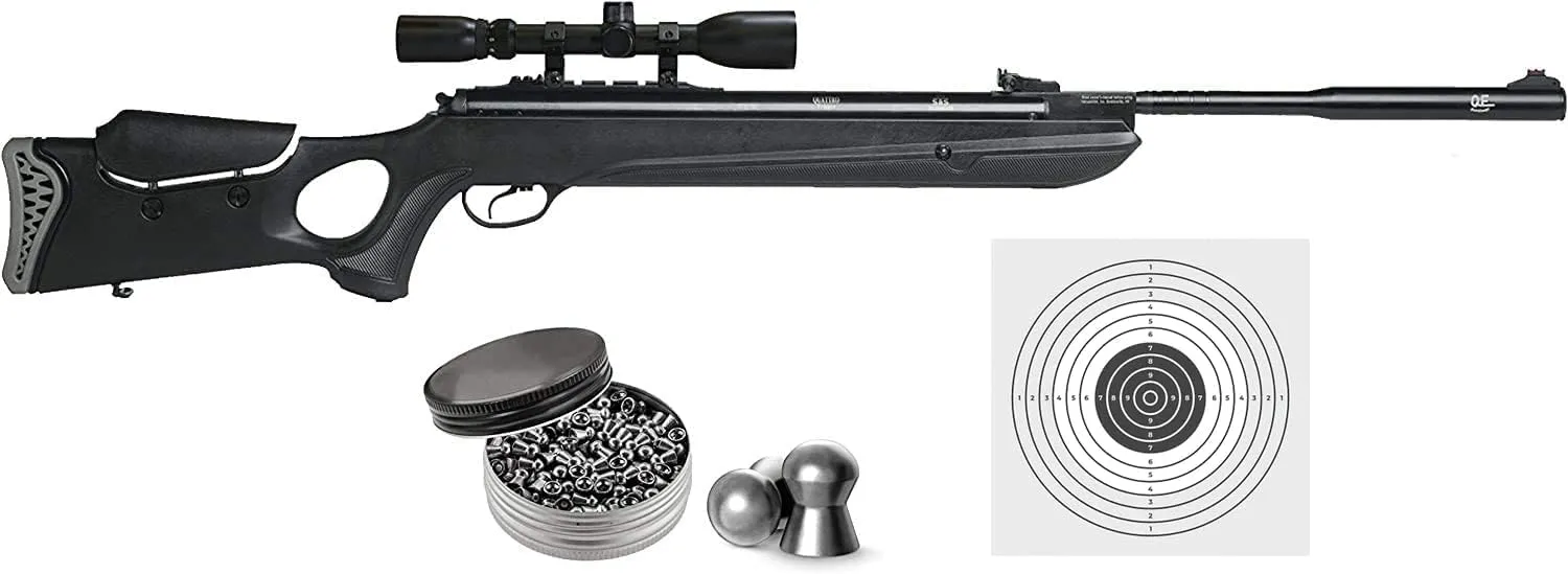 Wearable4U - Hatsan Mod 130S New .30 Cal Vortex QE Air Rifle w/ 3-9Ã—40 Scope with Pack of New Baracuda 100ct Pellets and 100x Paper Targets Bundle